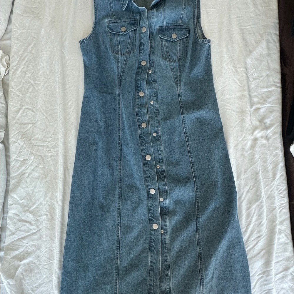 House of Harlow 1960 Blue Denim Midi Dress